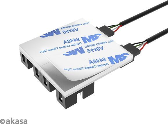 Image du produit Akasa Carte Hub USB 2.0 interne, câble USB de 30 cm inclus (4 Ports)