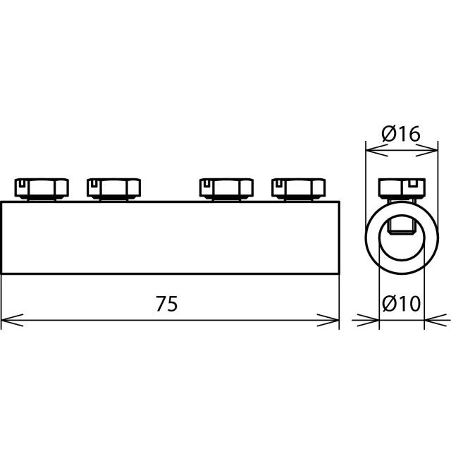 Thumbnail - Dehn Verbindungsmuffe Al f. Rd 8mm m. 4 385213 (Stecker und Verbinder), SAT Zubehör