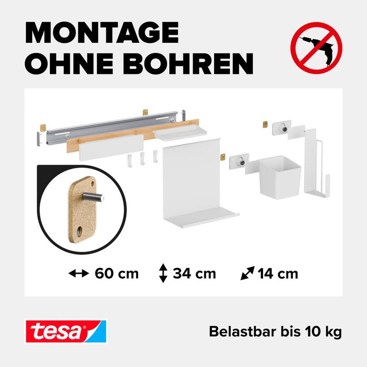 Image du produit tesa Organiseur de cuisine Combi-Set L à coller