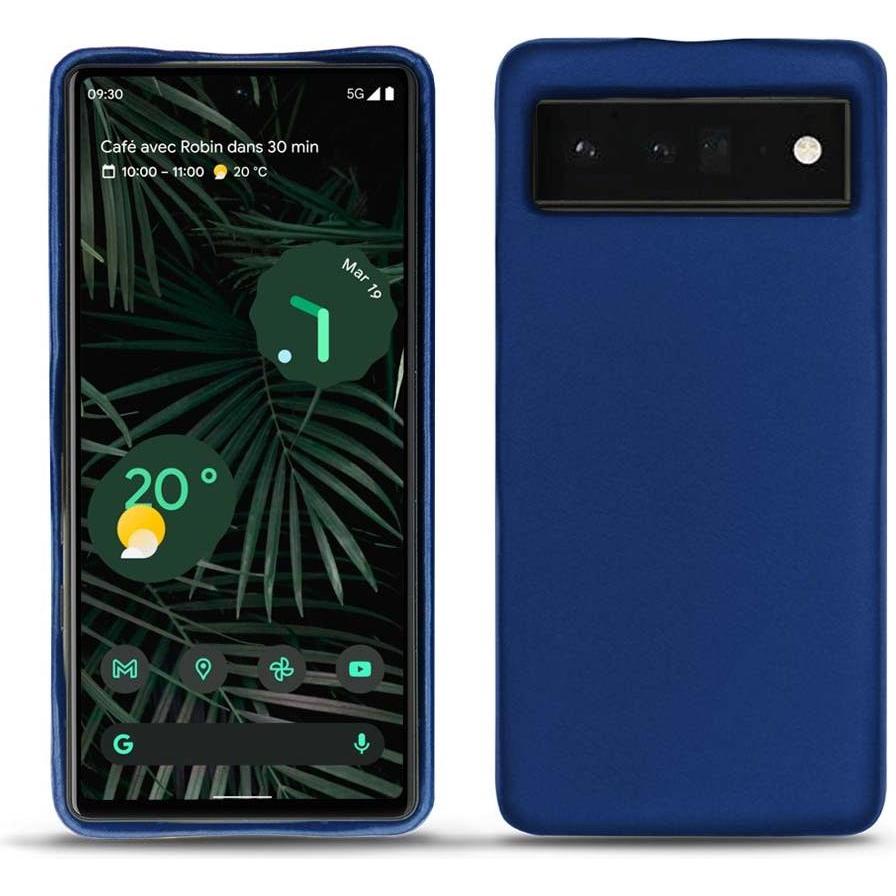 Noreve Lederschutzhülle (Google Pixel 6 Pro), Smartphone Hülle, Blau
