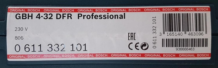 Produktbild Bosch Professional Bohrhammer mit SDS plus GBH 4-32 DFR, Handwerkkoffer, Schnellspannbohrfutter (Netzbetrieb)