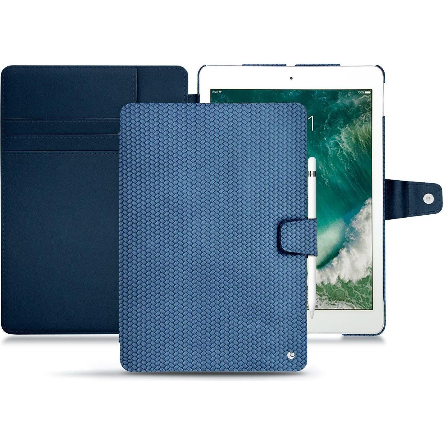 Noreve Lederschutzhülle Wallet (iPad Pro 10.5 2017 (1. Gen)), Tablet Hülle, Blau