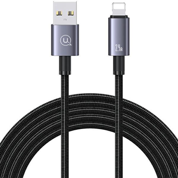 Actual product image Usams Cable USB na Lightning 2,4A 2m Fast Charging stalowy/tarnish SJ669USB01 (US-SJ669) (2 m)