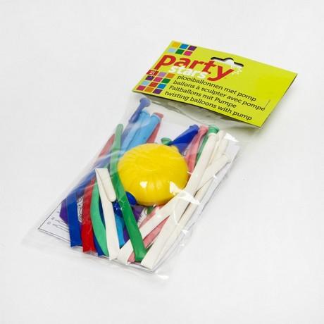 Erard Party Stars Ballonpumpe mit 12 Modellierballons (12 x) (0030788)