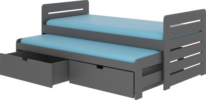Image du produit ADRK Furniture Lit double avec matelas TOMI 200x90 (90 x 200 cm)