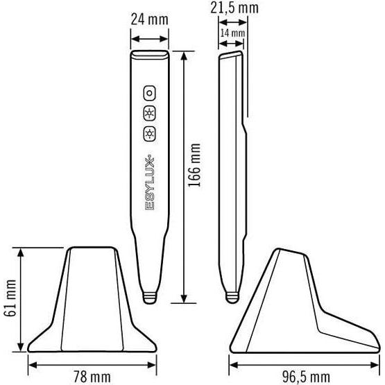 Thumbnail - Esylux, Zubehör Gebäudesicherheit, ESY-Pen - Universal - Bluetooth - Drucktasten - Schwarz