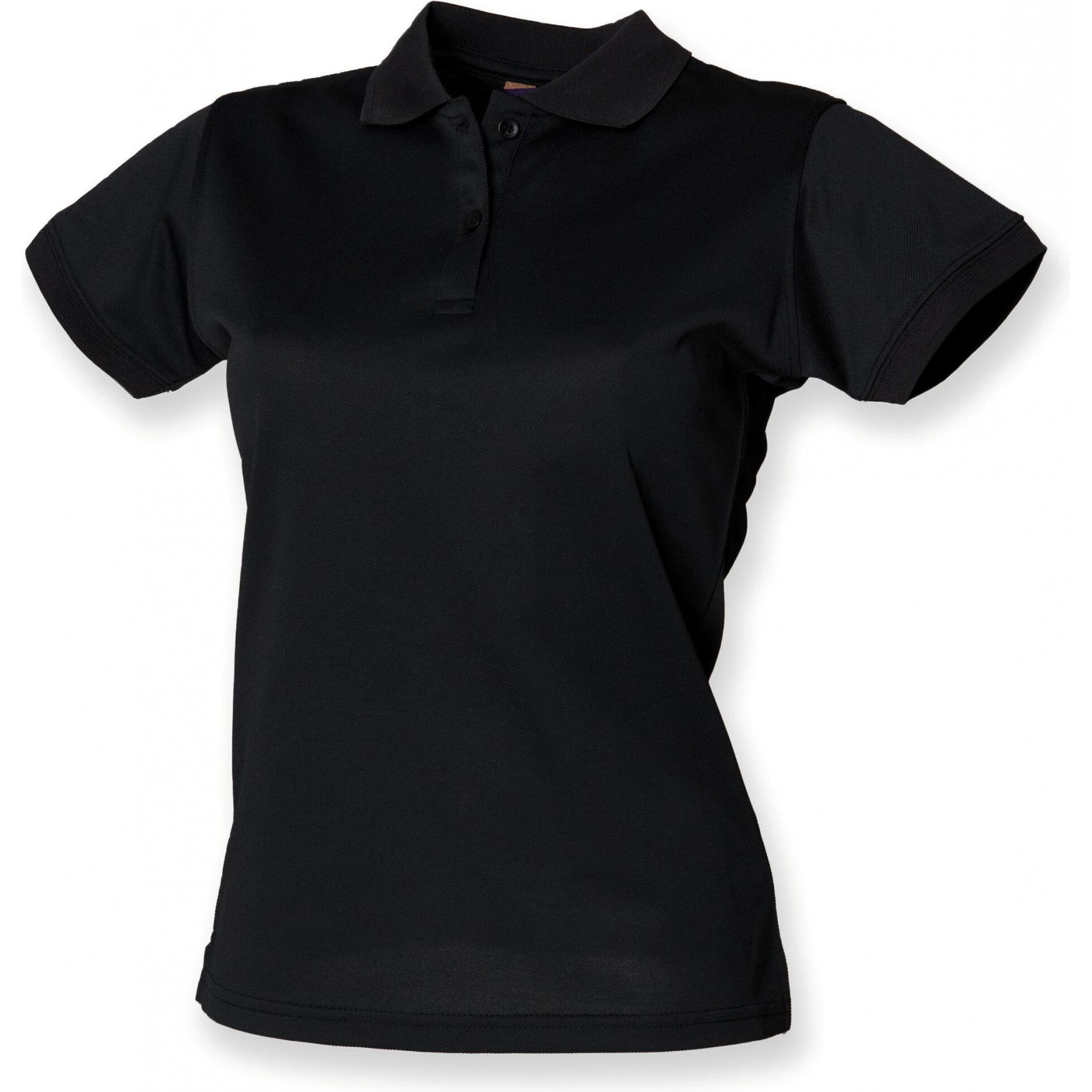 Henbury, Damen, Shirt, Cool Plus, Schwarz, (S)