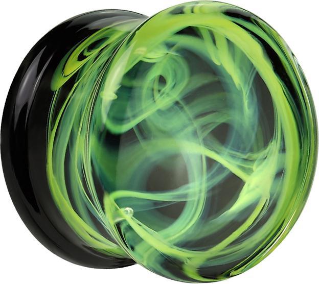 Image du produit Star Piercing Flared Plug fumée vert (sans laiton, Verre)