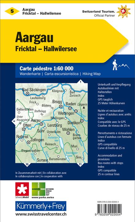Energie-Label Wanderkarte Aargau