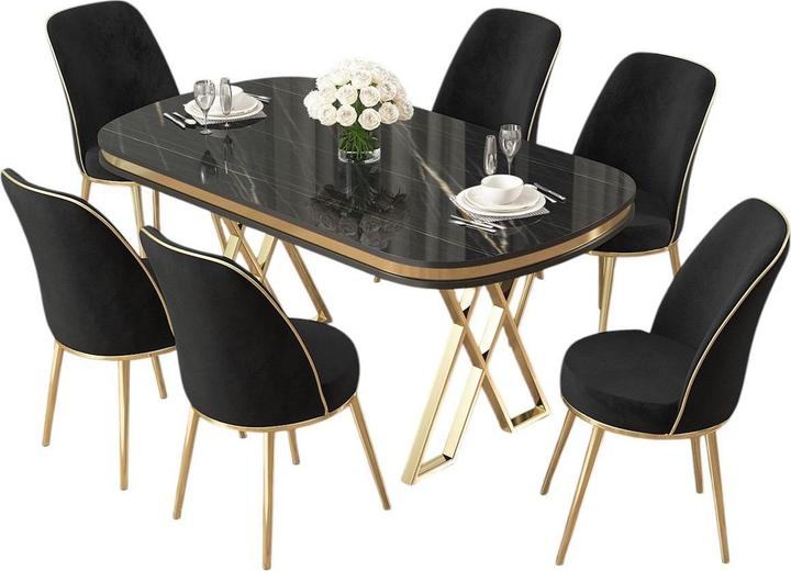 Marbre noir, Noir, Or