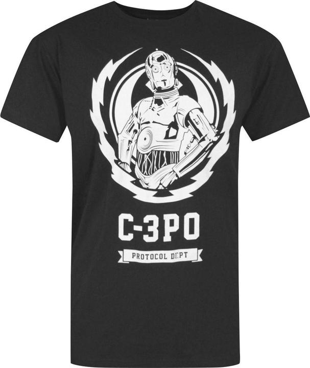 Produktbild Star Wars offizielles C3PO Lightning Crest TShirt (M)