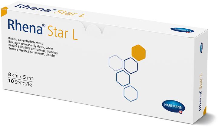 Actual product image Rhena Star L Elastische Binden 8cmx5m weiss