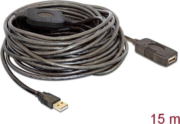 Produktbild Delock USB 2.0 Aktiv-Verlängerungskabel (15 m, USB 2.0)