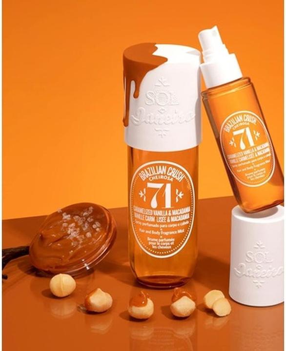 Actual product image Sol de Janeiro Cheirosa '71 Hair & Body Fragrance Mist 240mL 8.1 fl oz. (240 ml, Body mist, Nuts, Vanilla)