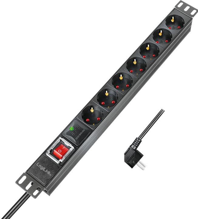 Produktbild LogiLink Stromverteilungseinheit (7 x, CEE 7/3, 2 m)