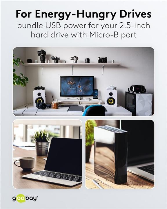 Productafbeelding Goobay USB 3.0 aansluitkabel (0.30 m, USB 3.0)