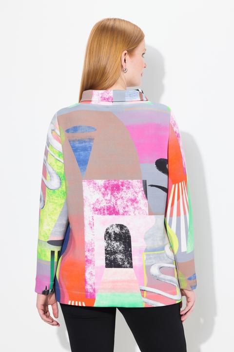 Actual product image Ulla Popken Patch Print Cowl Neck Sweatshirt (54)