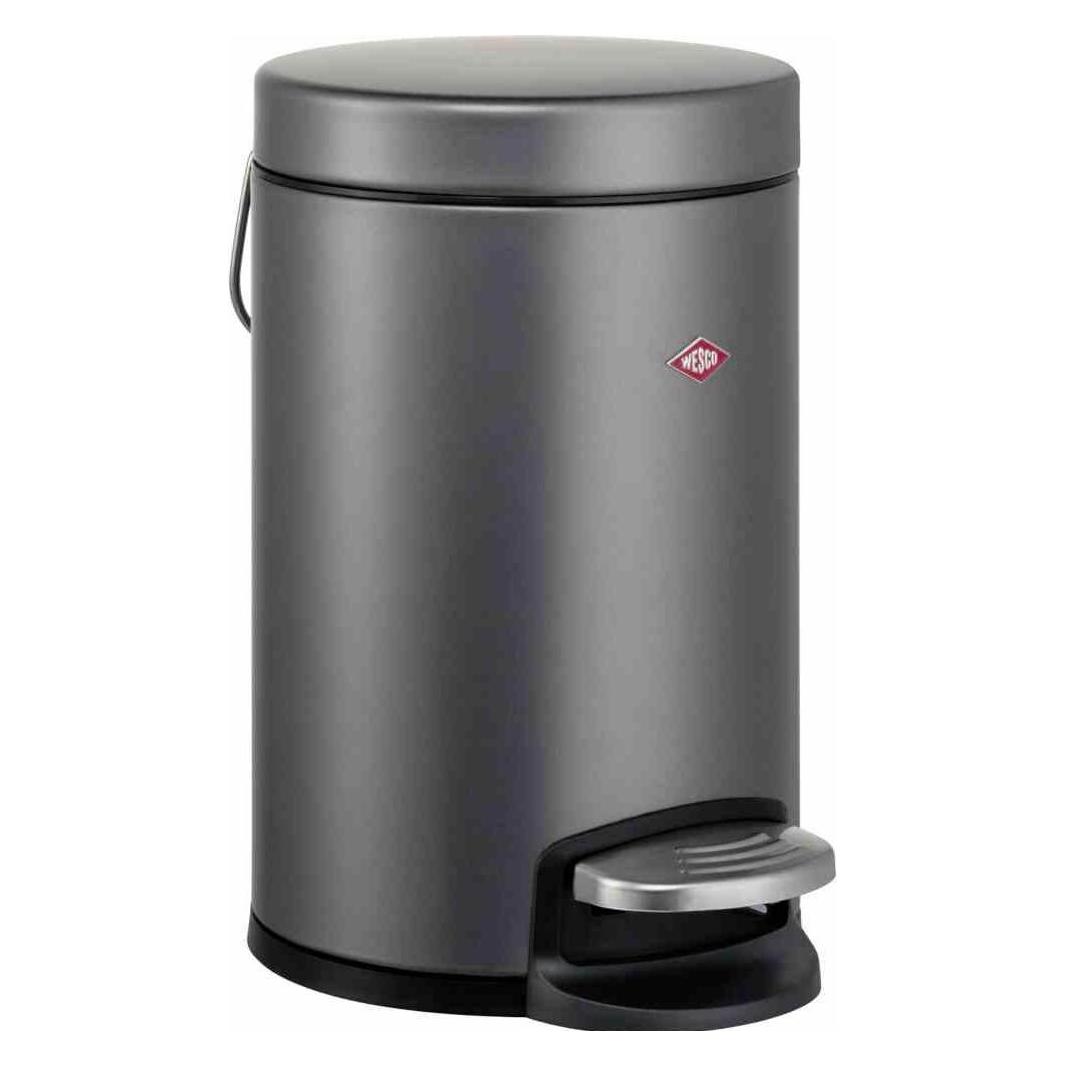 Wesco Cosmetica Bak 113 Grafiet Mat 3 L, Vuilnisbak, Grijs