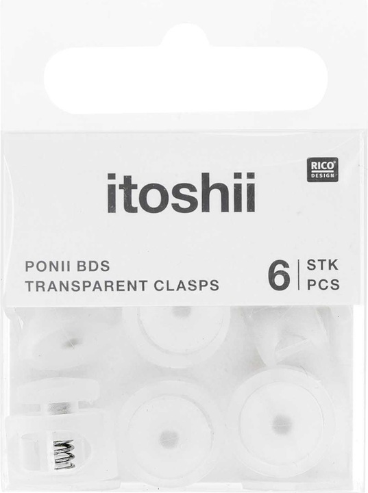 Produktbild Rico Design itoshii Schmuck-Verschlüsse, Transparent, 6 Stück