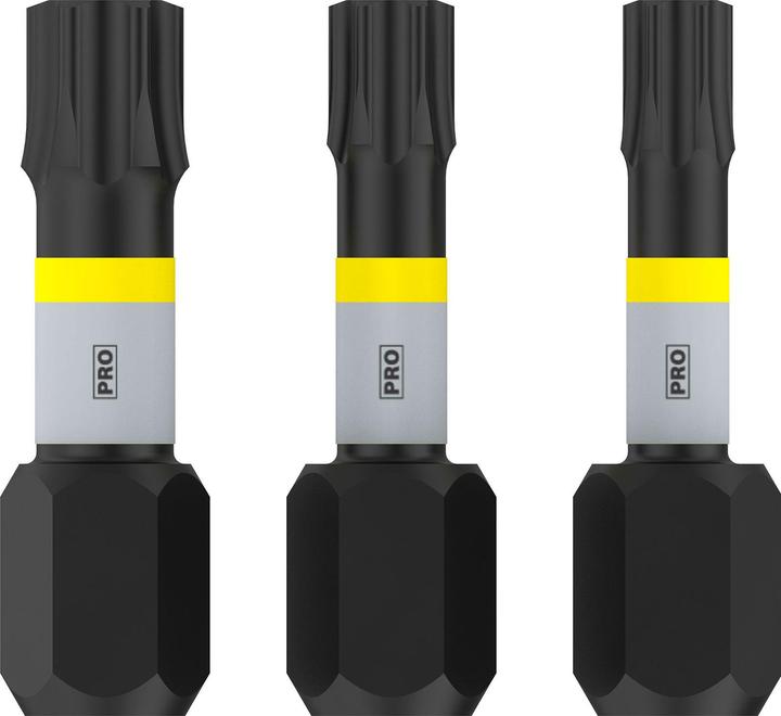 Actual product image Bosch Professional Zubehör PRO Torx Impact Bit, T20x25, T25x25, T30x25 mm, 3 pcs. (T20, T25, T30)
