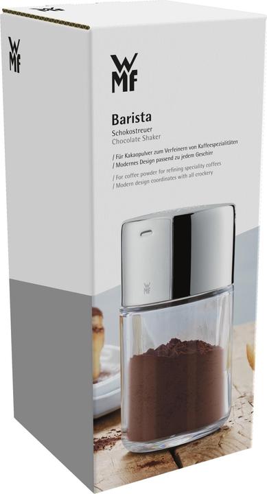 Produktbild WMF Schokostreuer Kakao Streudose für 240g Glasbehälter Barista Edelstahl