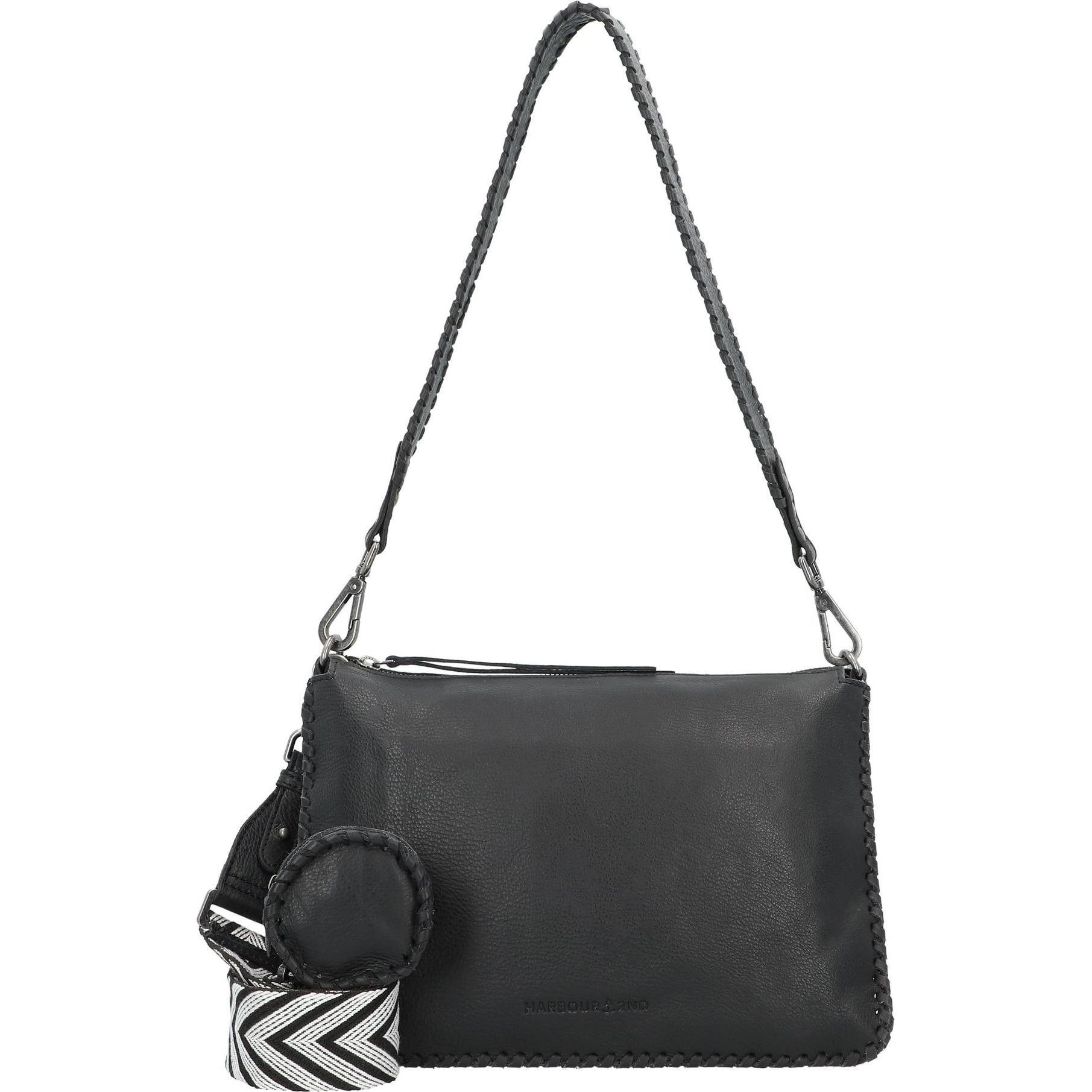 Harbour 2nd, Handtasche, Just Pure Schultertasche Leder 31 cm, Grau