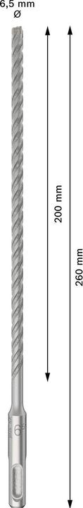 Produktbild Bosch Professional Zubehör PRO SDS plus-5X Hammerbohrer, 6,5 x 200 x 260 mm (6.5 Millimeter)
