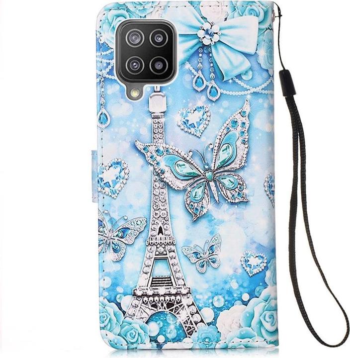 Actual product image Cover-Discount Galaxy A22 4G - leather cover Eiffel Tower (Samsung Galaxy A22)