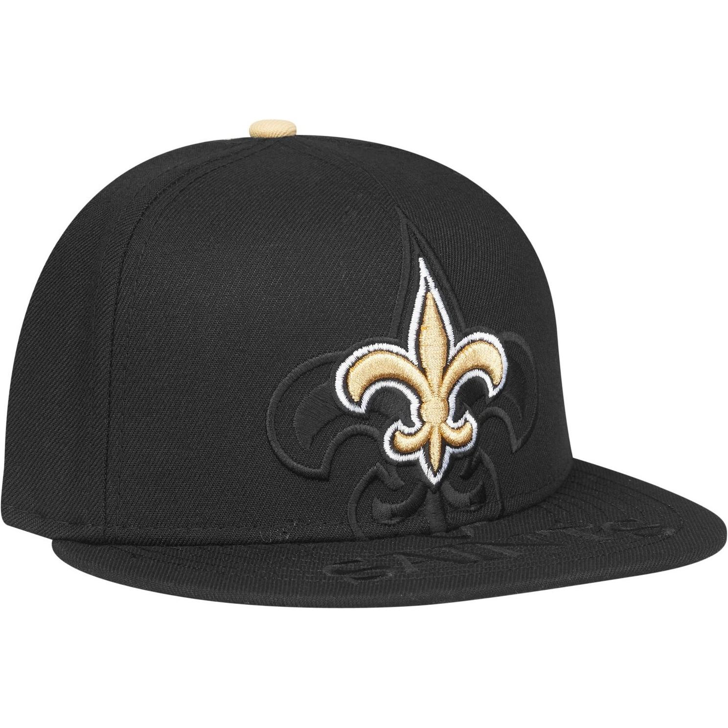 New Era, Herren, Cap, 59Fifty Fitted Cap SPILL New Orleans Saints - 7 1/8, Schwarz, (7 1/8)