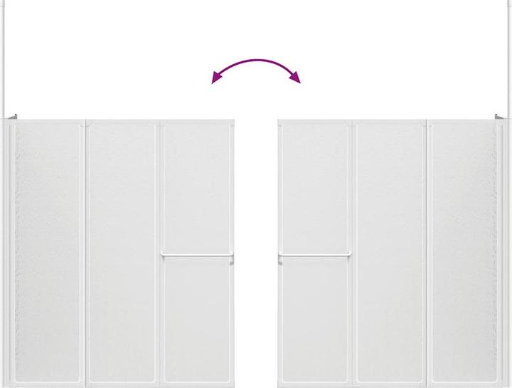 Produktbild vidaXL Duschwand (120 cm, 70 cm, 137 cm)