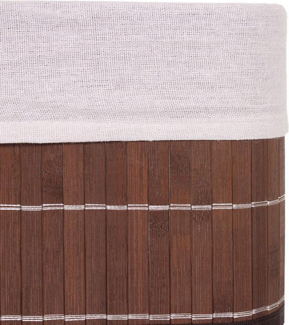 Actual product image Swisshandel24 Trolley, rolling shelf All-purpose trolley, 3 levels with 2x storage basket Bamboo brown