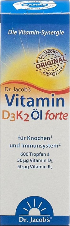 Actual product image Dr. Jacob's D3K2 oil forte (1 Piece, Droplet, 71 g)