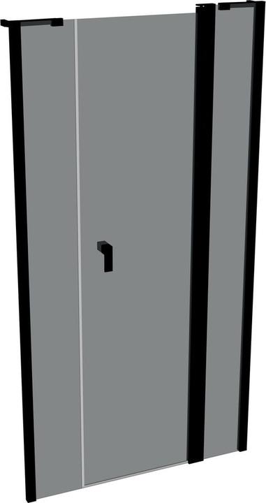 Actual product image Hüppe Design pure 4-corner swing door with fixed segment and side panel in niche, width:100cm height:190cm (200 cm, 100 cm, 190 cm)