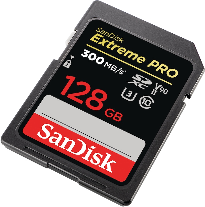 Actual product image SanDisk Extreme Pro (128 GB, SDXC, U3, UHS-II)