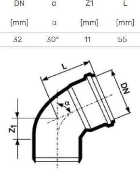 Image du produit Magnaplast ELBOW INTERNE D32/30 BLANC