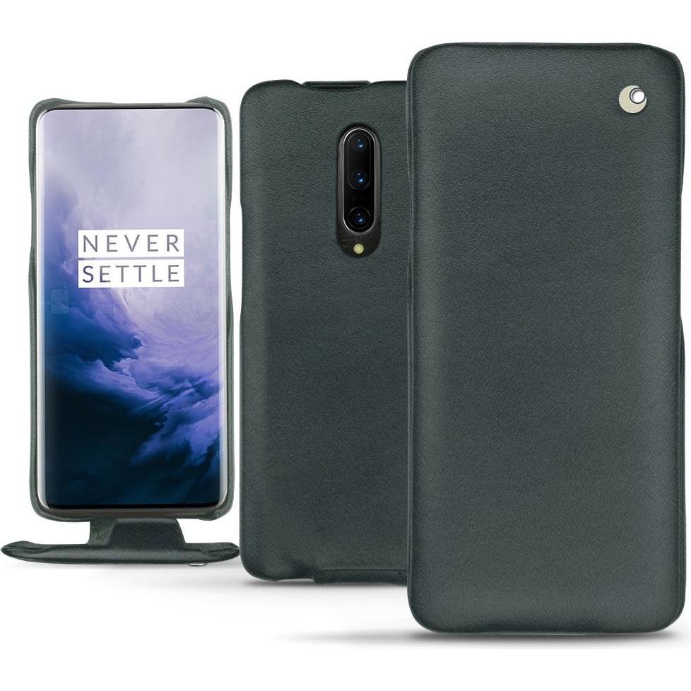 Noreve Lederschutzhülle vertikal (OnePlus 7 Pro), Smartphone Hülle, Blau