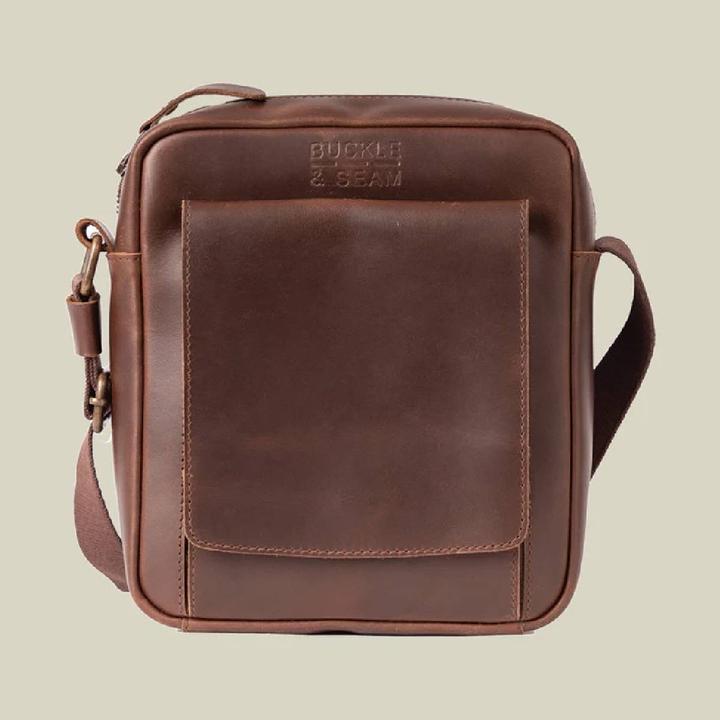 Immagine prodotto Buckle & Seam Leder Reporter Bag Collector Braun/Dots