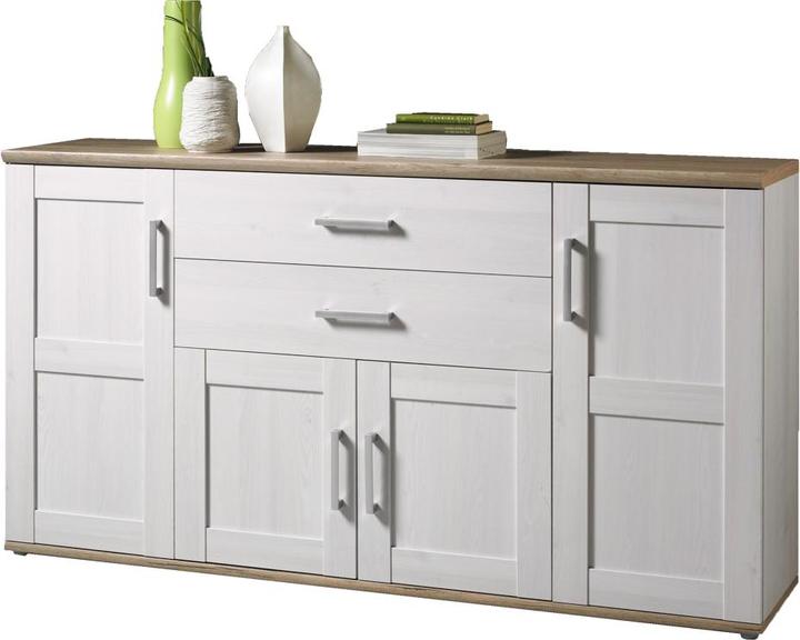 Produktbild HBZ-Meble HBZ Meble Romance Sideboard Holzwerkstoff Sibiu Lärche/San Remo hell 186x100cm (186 x 46 x 100 cm)
