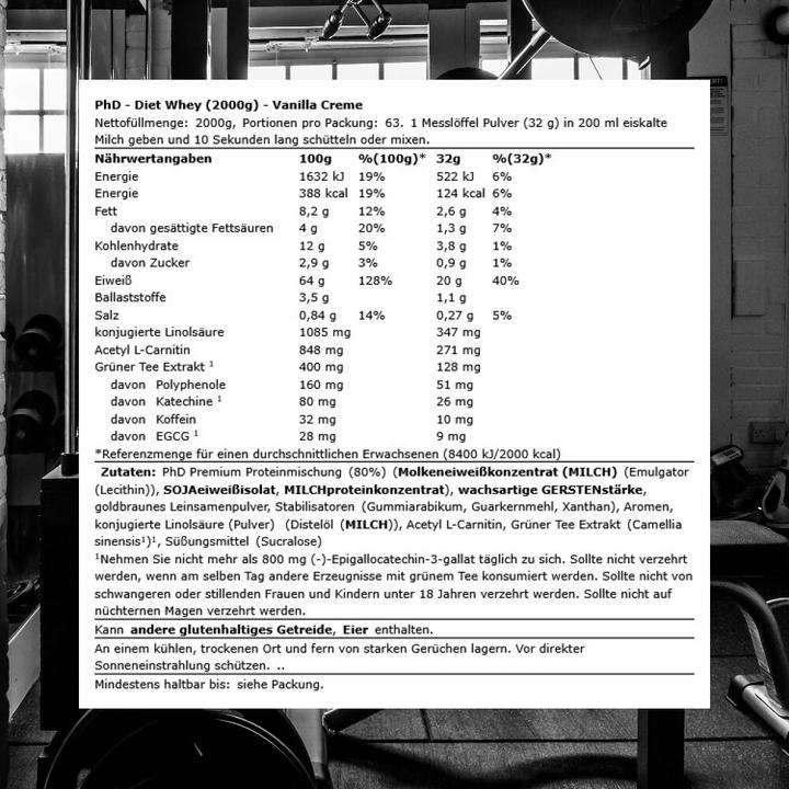 Produktbild PhD Nutrition Diet Whey (2000 g, 1x, Vanille)