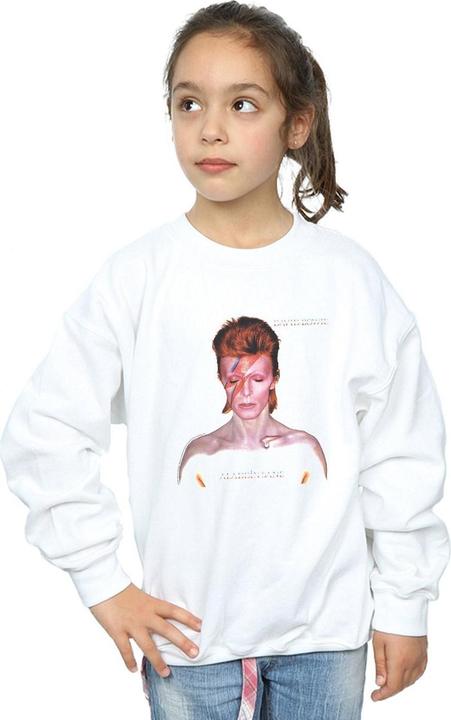 Actual product image David Bowie Girls Aladdin Sane Version Sweatshirt (128)