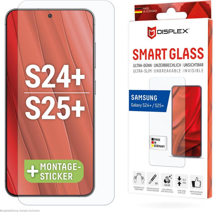 Actual product image Displex Smart Glass, Displayschutzfolie (1 Piece, Samsung Galaxy S24+, Samsung Galaxy S25+)