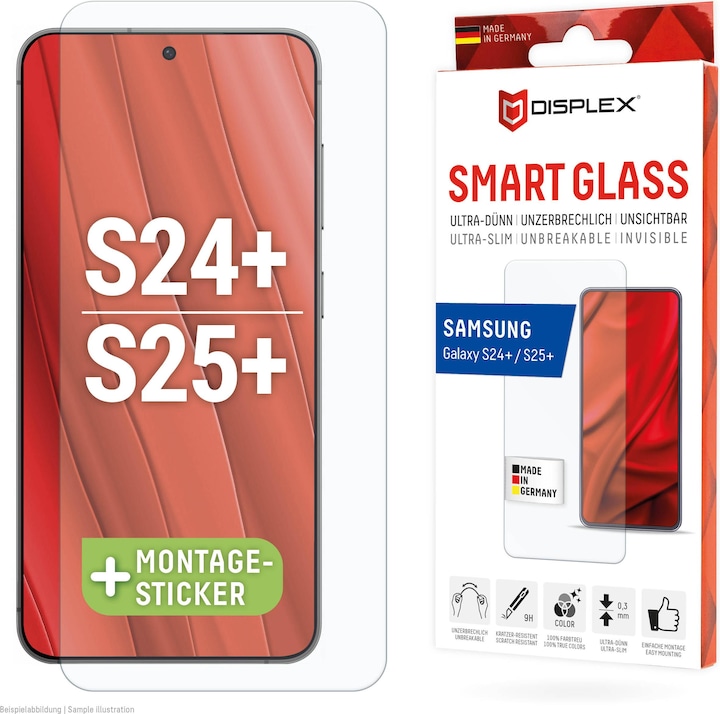 Produktbild Displex Smart Glass, Displayschutzfolie (1 Stück, Samsung Galaxy S24+, Samsung Galaxy S25+)