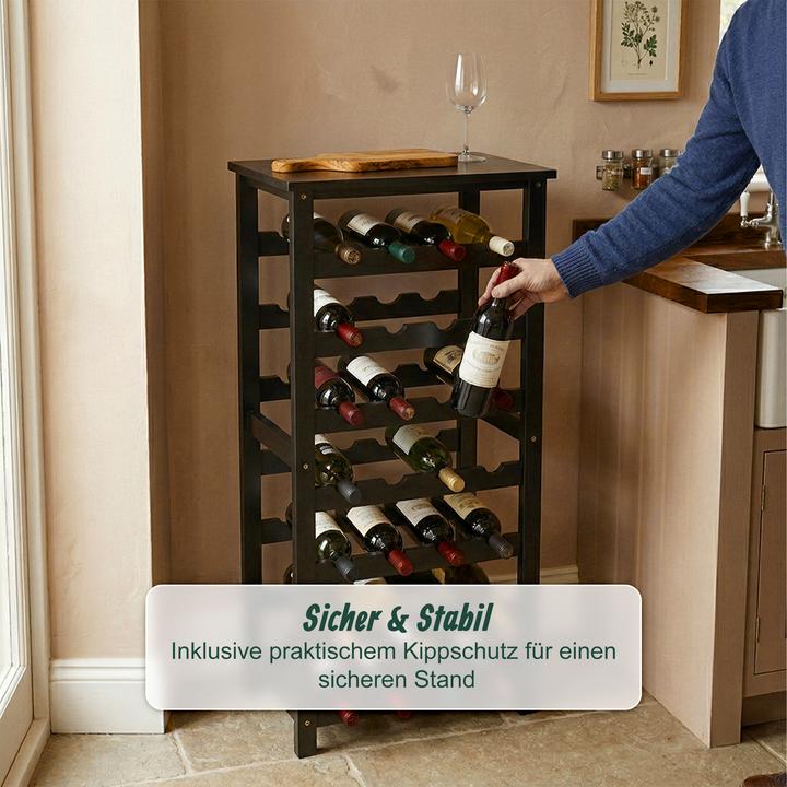 Actual product image Relaxdays winerack (28 bottles, 47 x 26 x 94 cm)