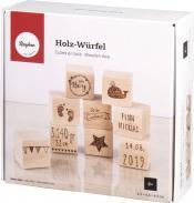 Image du produit Rayher Cubes en bois, naturel, 9 pièces