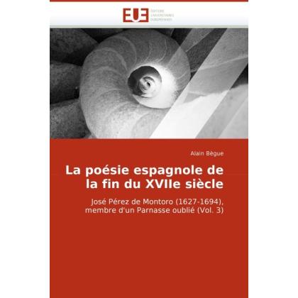 La poésie espagnole de la fin du XVIIe siècle, Fachbücher