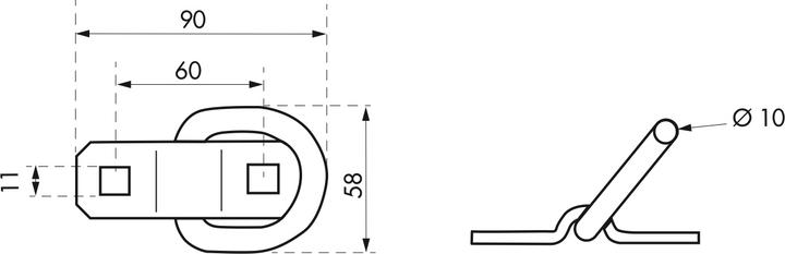 Actual product image Thirard Lot de 2 anneaux d'arrimage, 10mm, zingué -