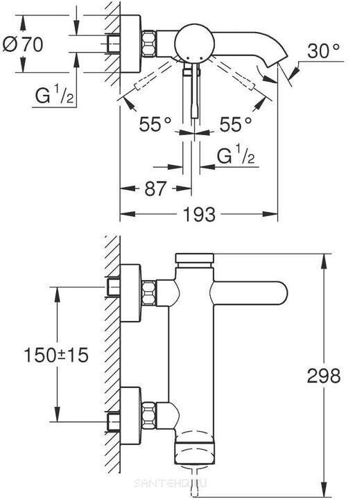 Produktbild Grohe Essence Einhand-Wannenbatterie