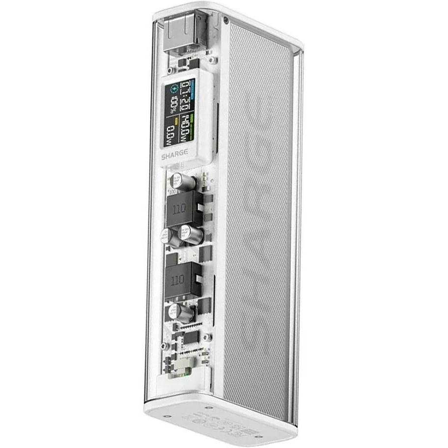 Thumbnail - Sharge 140 (20000 mAh, 140 W, 74 Wh), Powerbank, Weiss, Silber, Transparent