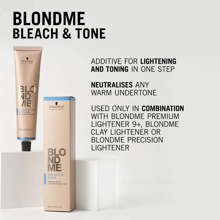 Actual product image Schwarzkopf Professional Schwarzkopf BLONDME Bond Maintaining Hair Colour for Blondes - Toning, Lightening, Highlighting (BT-Ash Additive)