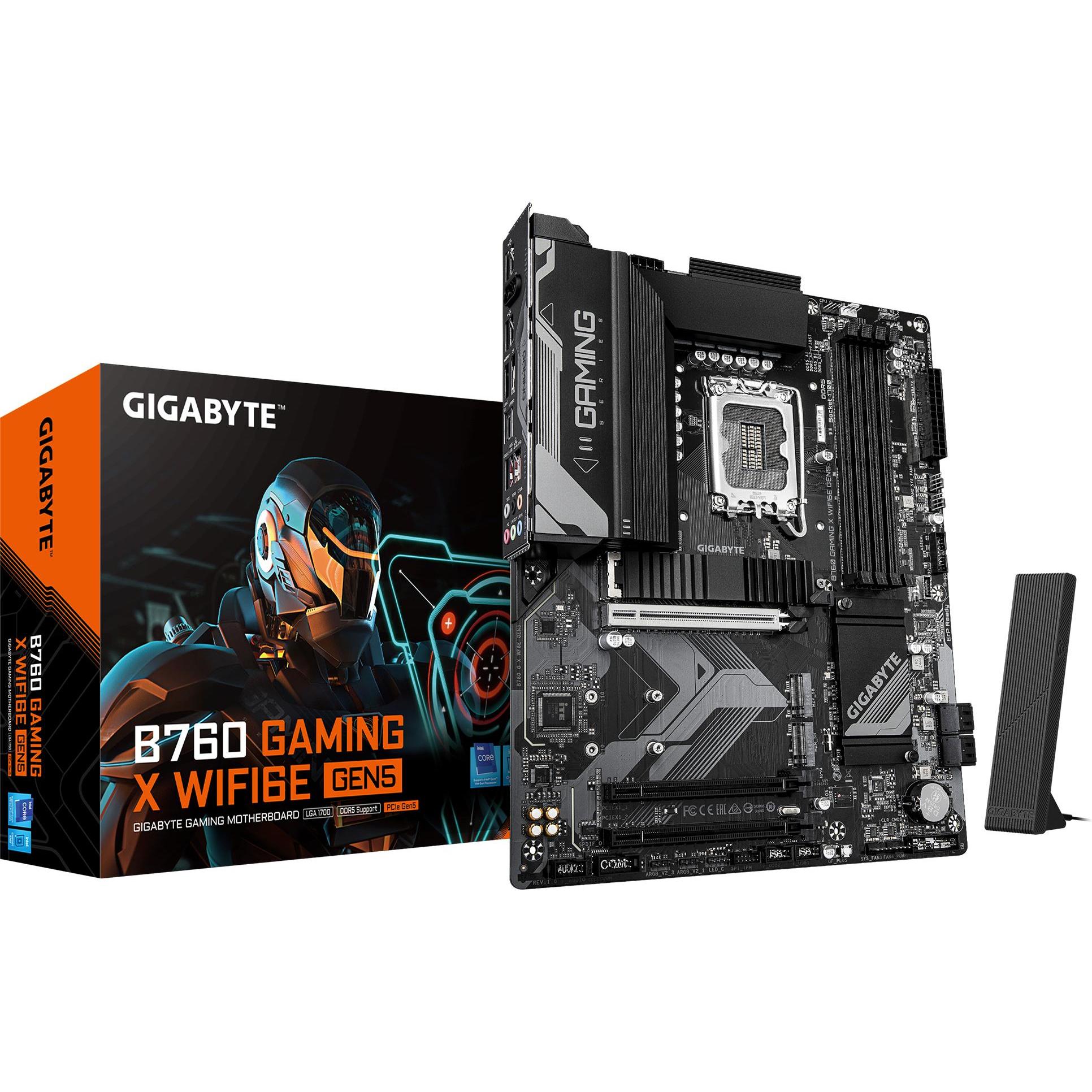 Gigabyte B760 Gaming X WiFi6E Gen5 (B760,S1700,ATX,DDR5) (LGA 1700, Intel B760, ATX), Mainboard